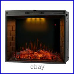 33'' Embedded Led Electric Fireplace Insert Heater 3 Top Light Colors Remote New