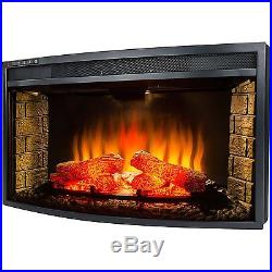 33 Freestanding Electric Fireplace Insert Heater with Tempered Glass Y-FP33-1A