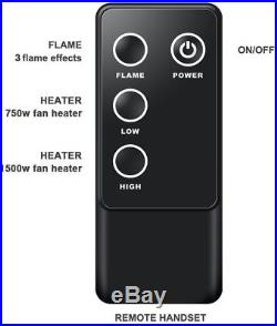 33 Inch Embedded Electric Firebox Heater With Remote Control Black Insert