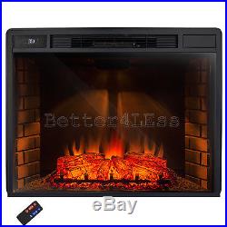 33 Insert Wood Flame Free Standing Electric Firebox Fireplace Remote control