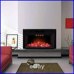 33 Roluxy Electric Fireplace Insert Log Speaker, Remote Control, 750/1500W