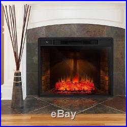 33 in. Electric Fireplace Insert Heater Remote Control Freestanding Heating Trim