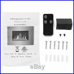 33x22 Electric Fireplace Wall Mount Heater Insert LED Flame Adjustable 1500W