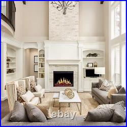 34Electric Fireplace Insert, 750With1500W, Remote Control, Log Color, Timer