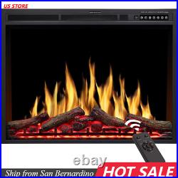 34Electric Fireplace Insert, 750With1500W, Remote Control, Log Color, Timer, CA92408