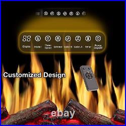 34Electric Fireplace Insert, 750With1500W, Remote Control, Log Color, Timer, GA30519