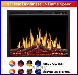 34Electric Fireplace Insert, 750With1500W, Remote Control, Log Color, from Baytown TX
