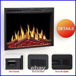 34 Electric Fireplace Insert Adjuatble Flame Colors Log Colors Flame Speed And