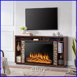 34'' Electric Fireplace Insert Heater Log Flame Effect With Remote Control 1500W