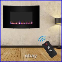 35 1400W Recessed / Wall Mount Fireplace Electric Insert Heater Multi Flames