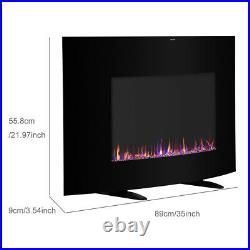 35 Camber Electric Fireplace Insert Heater Wall Mounted with Remote Control 1400W