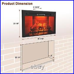 35 Electric Fireplace Recessed 1500W Fireplace Heater withRemote Control/Timer