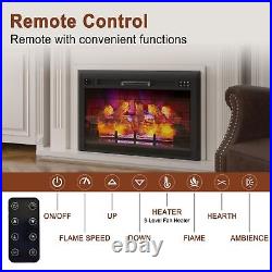 35 Electric Fireplace Recessed 1500W Fireplace Heater withRemote Control/Timer