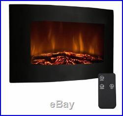 35 Electric Fireplace Wall Mount Insert Stove Heater Remote 1500W realistic NEW