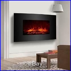 35 Wall Electric Fireplace Insert Log Flame Remote Control Warm heater US
