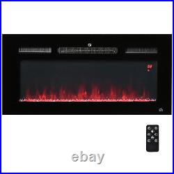 36 1500W Recessed and Wall Mounted Electric Fireplace Insert with Remote