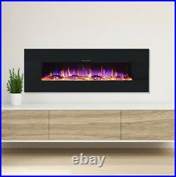 36/42/50 in-Wall Recessed Mount Electric Fireplace Insert LED Flame Fire Heater