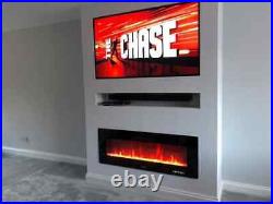 36/42/50 in-Wall Recessed Mount Electric Fireplace Insert LED Flame Fire Heater