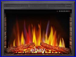 36 Electric Fireplace Insert, Adjustable Flame, Remote, Control, Timer