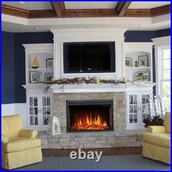 36 Electric Fireplace Insert, Adjustable Flame, Remote, Control, Timer