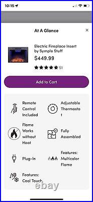 36 Electric Fireplace Insert By Simple Stuff