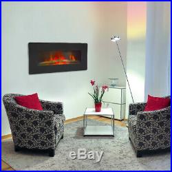 36 Electric Fireplace Insert Glass View Adjustable F-lame Remote Control O7Y9