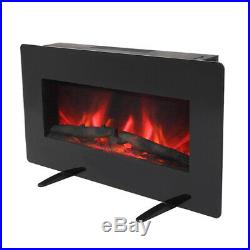 36 Electric Fireplace Insert Glass View Adjustable F-lame Remote Control O7Y9