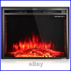36 Electric Fireplace Insert Heater Color Change Touch Remote 750W-1500W Home