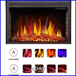 36 Electric Fireplace Insert, Recessed Electric Heater, Touch Screen, from TX