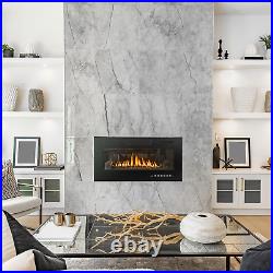 36 Electric Fireplace Insert, Recessed Electric Stove Heater, withTimer, 750With1500W