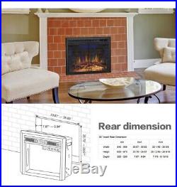 36 Electric Fireplace Insert Stove Heater Freestanding with Remote