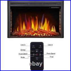 36 Electric Fireplace Insert, Touch Screen, Recessed Electric Heater, GA31405