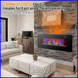 36 Electric Fireplace Wall Mounted & Freestanding Heater Remote Control 1500W