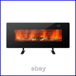 36 Electric Fireplace Wall Mounted & Freestanding Heater Remote Control 1500W