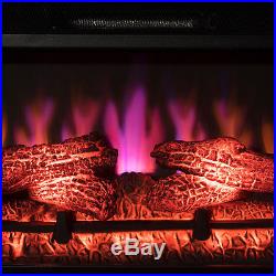 36 Freestanding Insert Electric Fireplace Timer Remote Control Logs 3D Flames