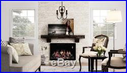 36 In Traditional Built In Electric Fireplace Insert Adjustable Flame Brightness