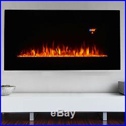 36 Inch 1500w Electric Fireplace LED Flame Insert Heater Glass View Home Decor