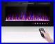 36 Inch Electric Fireplace Insert and Wall Mounted Fireplace Heater Log Set &