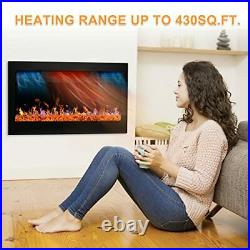 36 Inch Electric Fireplace Wall Mount, Electric Fireplace Insert with 36Inch