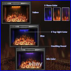 36 Inches Electric Fireplace Insert, 750With1500W Fireplace Heater with Adjustable