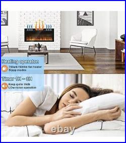 36 Inches Electric Fireplace, Sixfivsevn Wall Mounted Fireplace Inserts