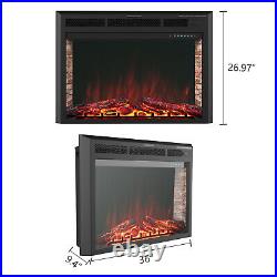 36 Insert Electric Fireplace Heater Wall Mounted with Remote Control 750With1500W