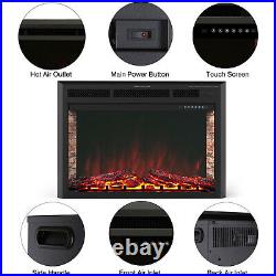 36 Insert Electric Fireplace Heater Wall Mounted with Remote Control 750With1500W