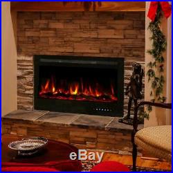 36 Recessed Mounted Electric Fireplace Insert withTouch Screen Control Panel
