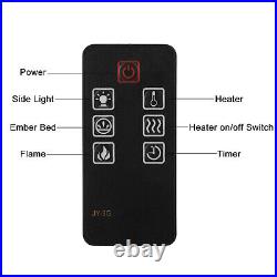 36 Wall Mounted Electric Fireplace Insert Heater Adjustable Flame Remote 1400W