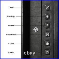 36 Wall Mounted Electric Fireplace Insert Heater Adjustable Flame Remote 1400W