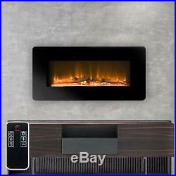 36 Wall Mounted Electric Fireplace Insert with Remote Control 3 Levels NEW
