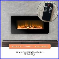 36 Wall Mounted Electric Fireplace Insert with Remote Control 3 Levels NEW
