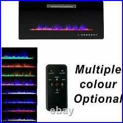 36 Wall Mounted Insert Electric Fireplace Heater with Remote Control 750With1500W