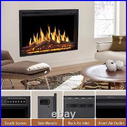 37 Electric Fireplace Insert Heaters Adjuatble Flame Color, 750/1500W, CA91761